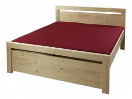 Doppelbett aus Massivholz