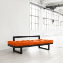 Edel - black varnish with orange mattress