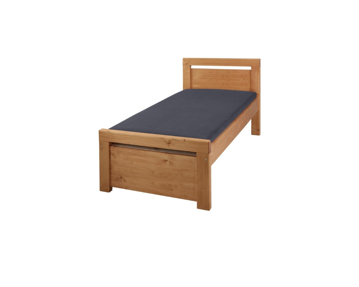 Solid wood single bed Rhino II. 90×200 brown