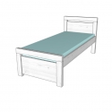 Solid wood single bed Rhino II. 90×200 white