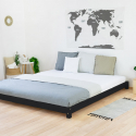 Niedriges Bett Tatami schwarze Farbe