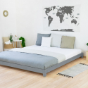 Niedriges Bett Tatami graue Farbe