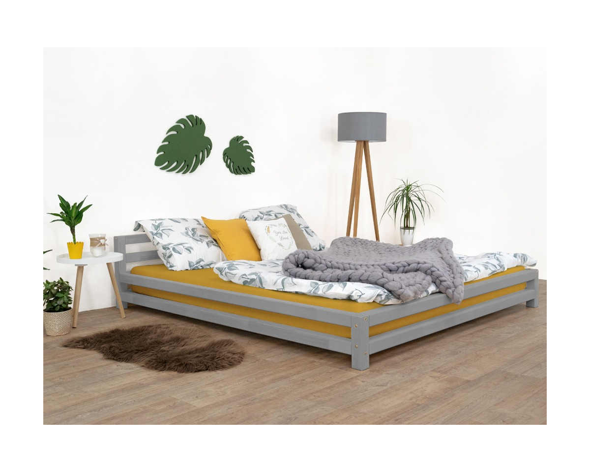 Hochwertiges Bett graue Farbe