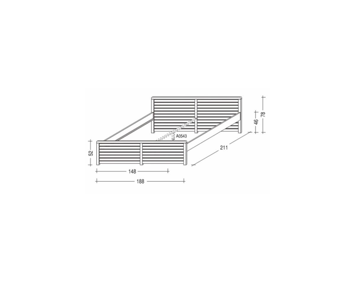 Elevated double bed Thomas 180×200 parameter