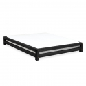 Bett mit Lattenrost Farbe schwarz