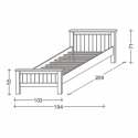 Solid wooden bed Anny 180×200 parameter