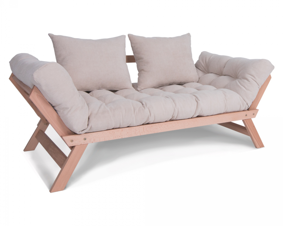 Callisto 160 cm sofa natural with 80×200 mattress 