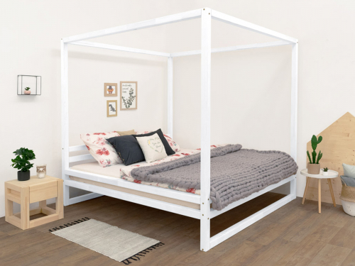 Doppelbett mit Himmel BALDEE 180x200