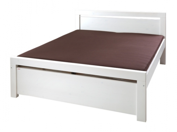 Doppelbett aus Massivholz 160x200 im weißen Design